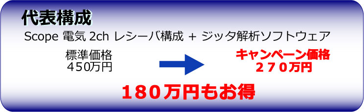 代表構成,Scope,電気2ch レシーバ構成 + ジッタ解析ソフトウェア　キャンペーン価格　180万円もお得